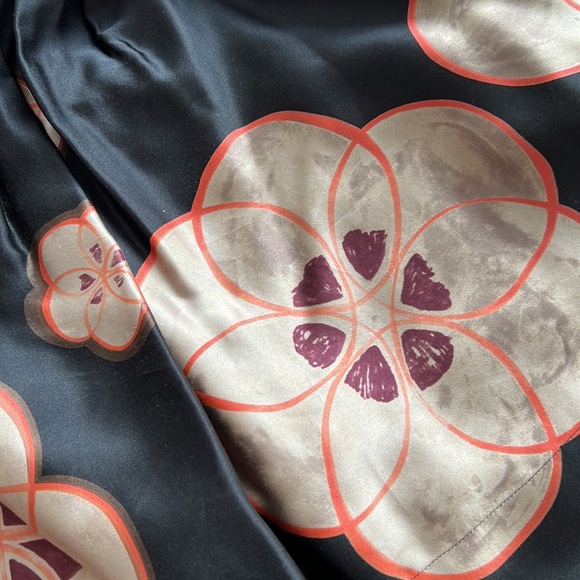 Hoss Intropia Floral Silk Skirt with Too Stitch Detailing - Picture 4 of 11